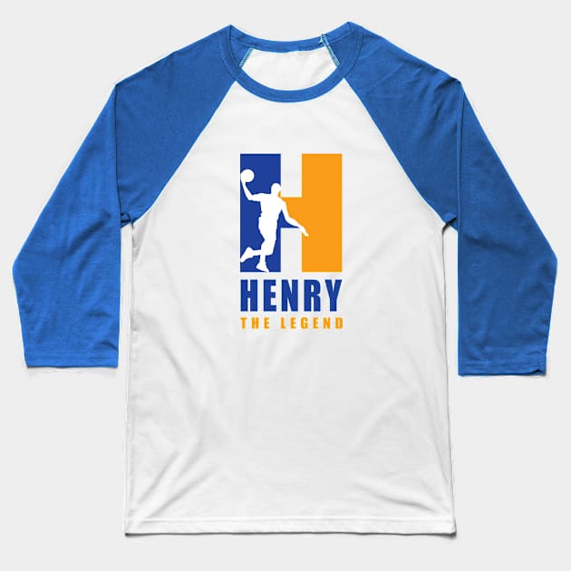 Henry Custom Player Basketball Your Name The Legend Baseball T-Shirt by Baseball Your Name